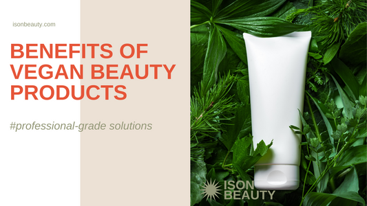 A collection of vegan beauty products, featuring soap, a toothbrush, and fresh eucalyptus leaves, promoting natural wellness.